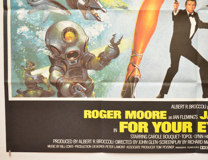 007 : FOR YOUR EYES ONLY (Bottom Left) Cinema Quad Movie Poster 