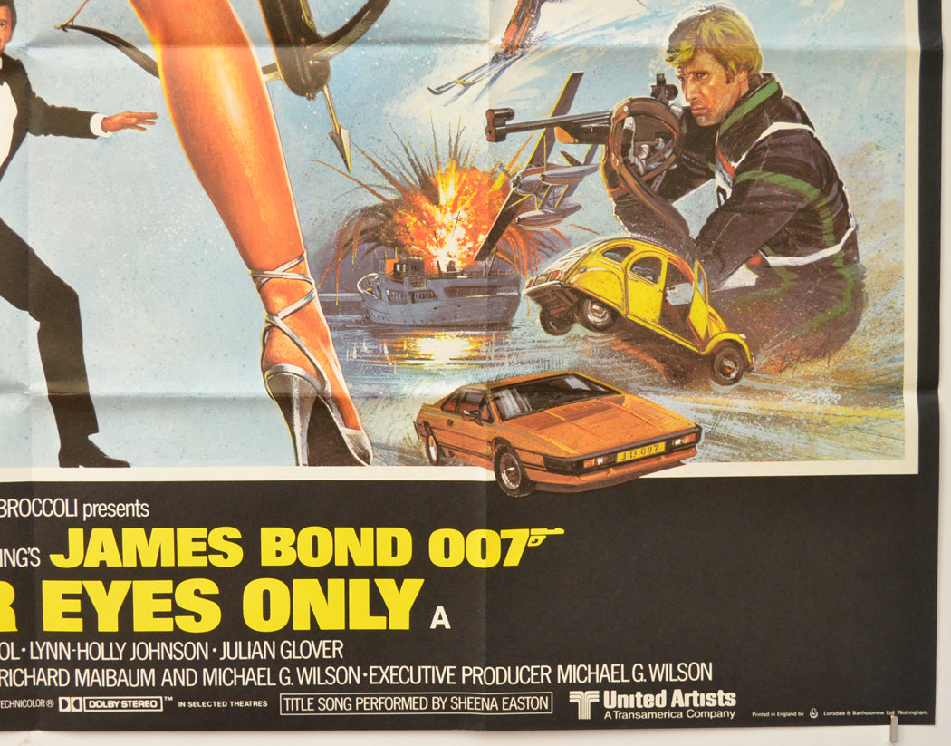 007 : FOR YOUR EYES ONLY (Bottom Right) Cinema Quad Movie Poster 