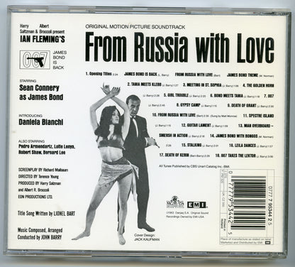 007 : FROM RUSSIA WITH LOVE Original CD Soundtrack (back) 