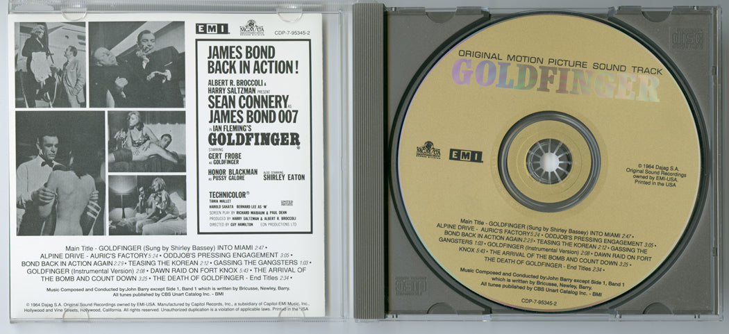 007 : GOLDFINGER Original CD Soundtrack (Inside) 