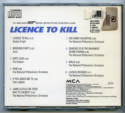 007 : LICENCE TO KILL Original CD Soundtrack (back) 