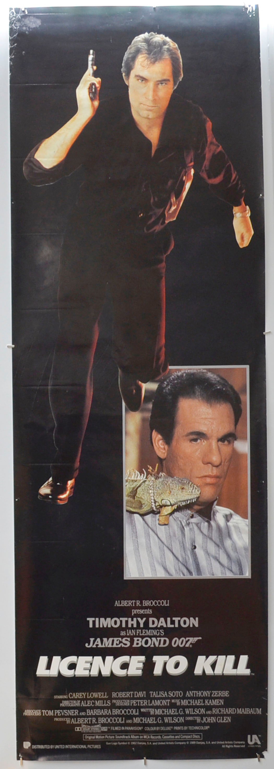 007 : Licence To Kill (James Bond 007)  Original Door Panel Poster - Film Poster - Movie Poster