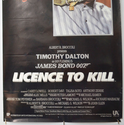 007 : LICENCE TO KILL (Bottom) Cinema Door Panel Movie Poster 