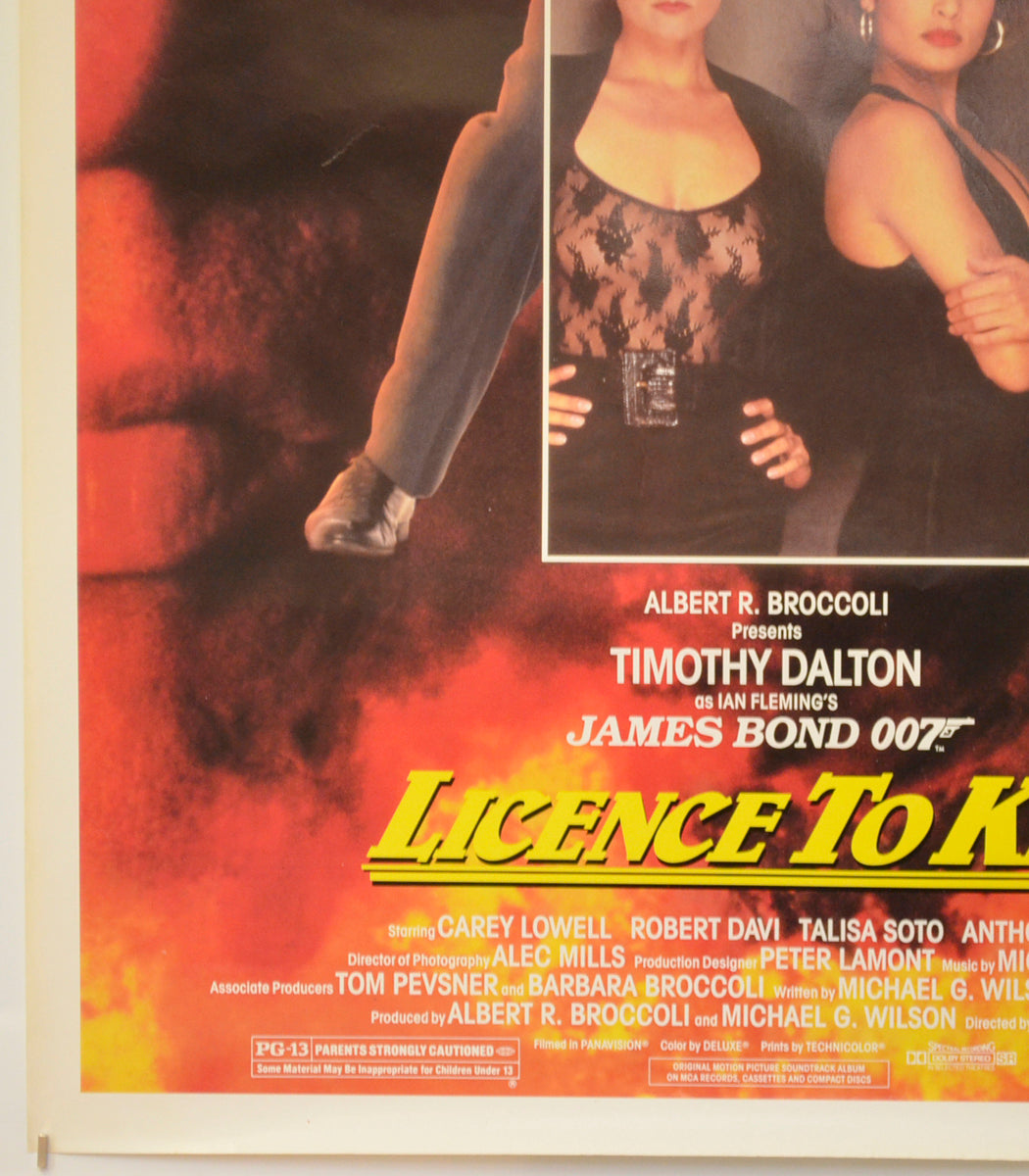 007 : LICENCE TO KILL (Bottom Left) Cinema One Sheet Movie Poster 