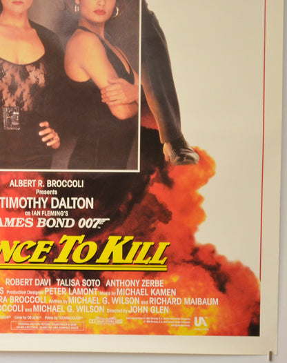 007 : LICENCE TO KILL (Bottom Right) Cinema One Sheet Movie Poster 