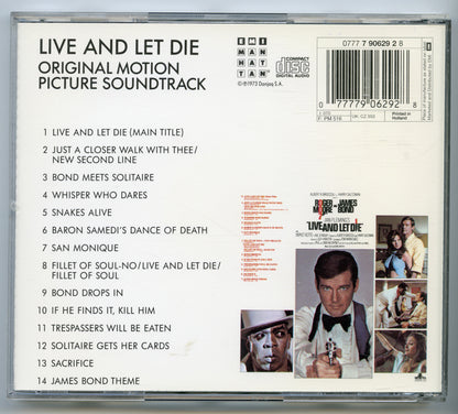 007 : LIVE AND LET DIE Original CD Soundtrack (back) 