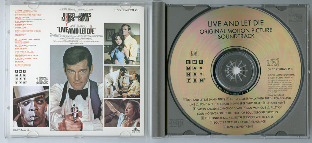 007 : LIVE AND LET DIE Original CD Soundtrack (Inside) 