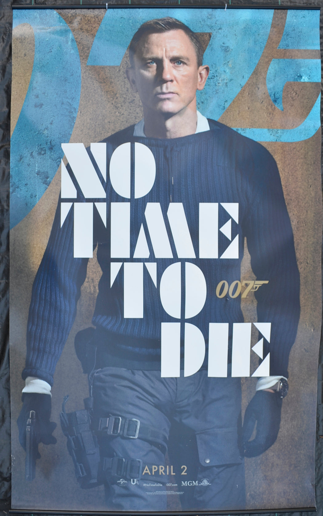 007 : No Time To Die Original Cinema Banner - Film Banner - Movie Banner - Vinyl Banner 