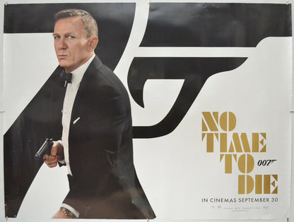 007 : No Time To Die (James Bond)</br> (September 2021 Teaser / Advance Version) Original Quad Poster - Film Poster - Movie Poster