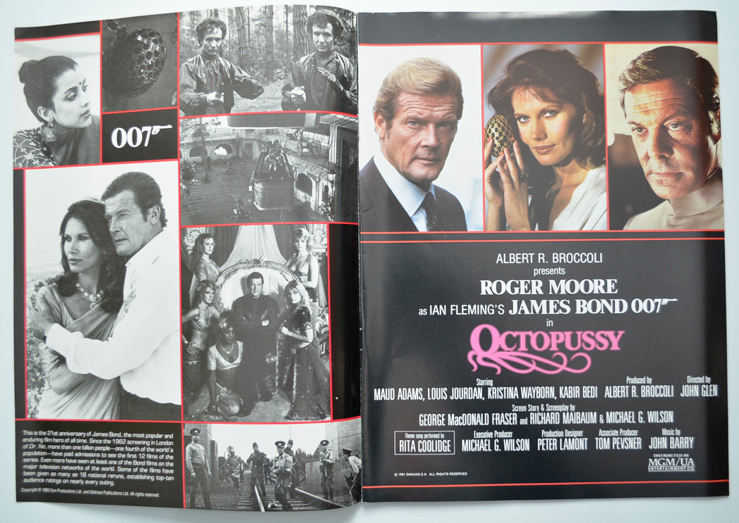 007 OCTOPUSSY (Inside 1) Cinema Souvenir Brochure 