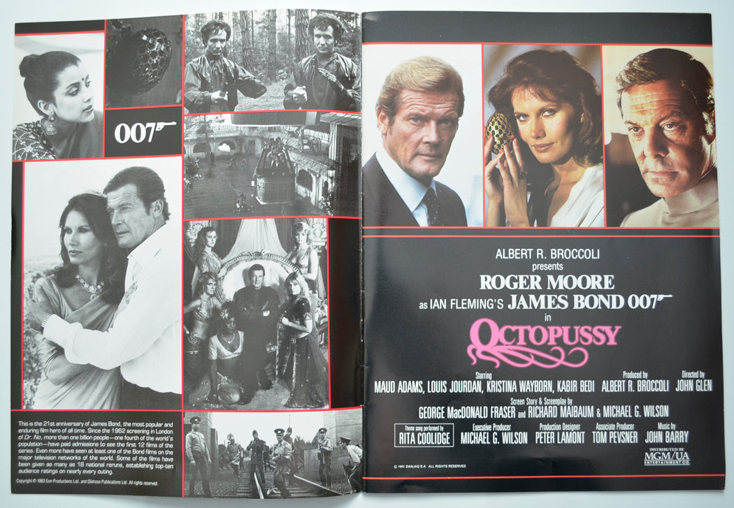 007 OCTOPUSSY (Inside 1) Cinema Souvenir Brochure 