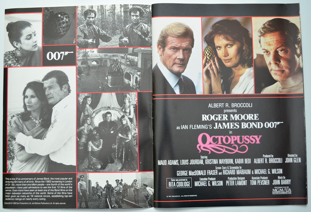 007 OCTOPUSSY (Inside 1) Cinema Souvenir Brochure 