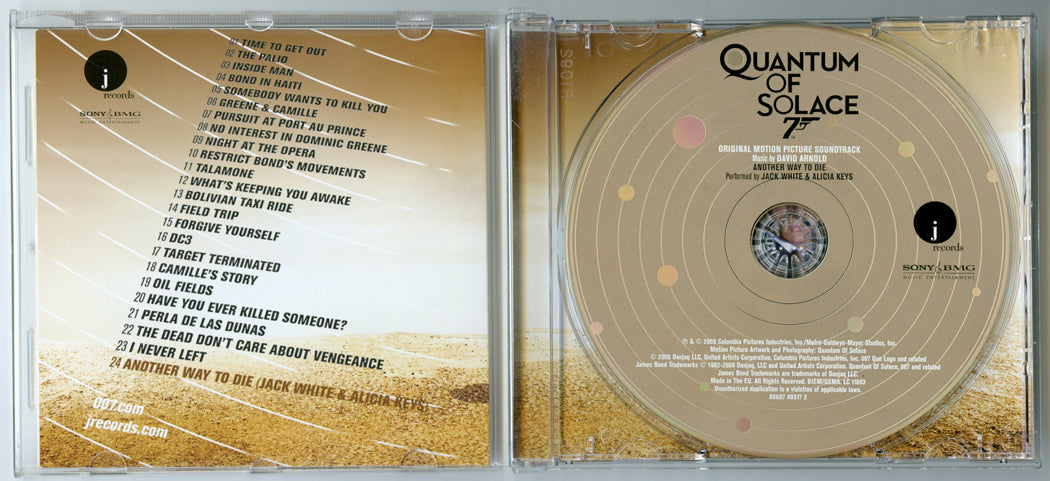 007 : QUANTUM OF SOLACE Original CD Soundtrack (Inside) 