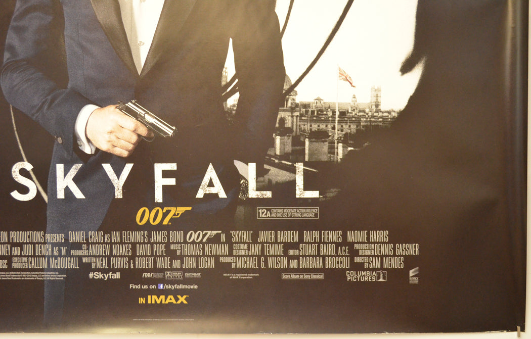 007 : SKYFALL (Bottom Right) Cinema Quad Movie Poster 