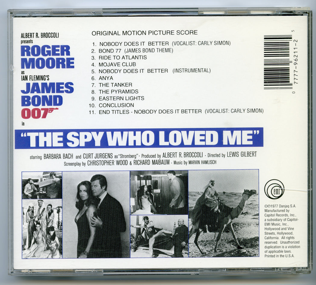 007 : THE SPY WHO LOVED ME Original CD Soundtrack (back) 