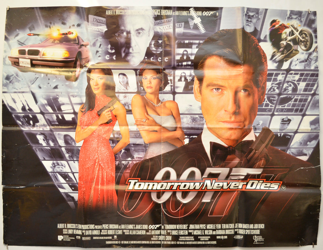 007 : Tomorrow Never Dies  (James Bond) Original Quad Poster - Film Poster - Movie Poster