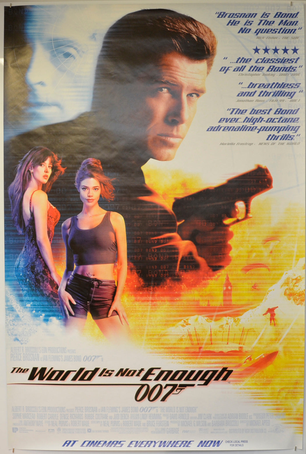 007 : The World Is Not Enough  (James Bond 007)  Original British 4 Sheet Poster   