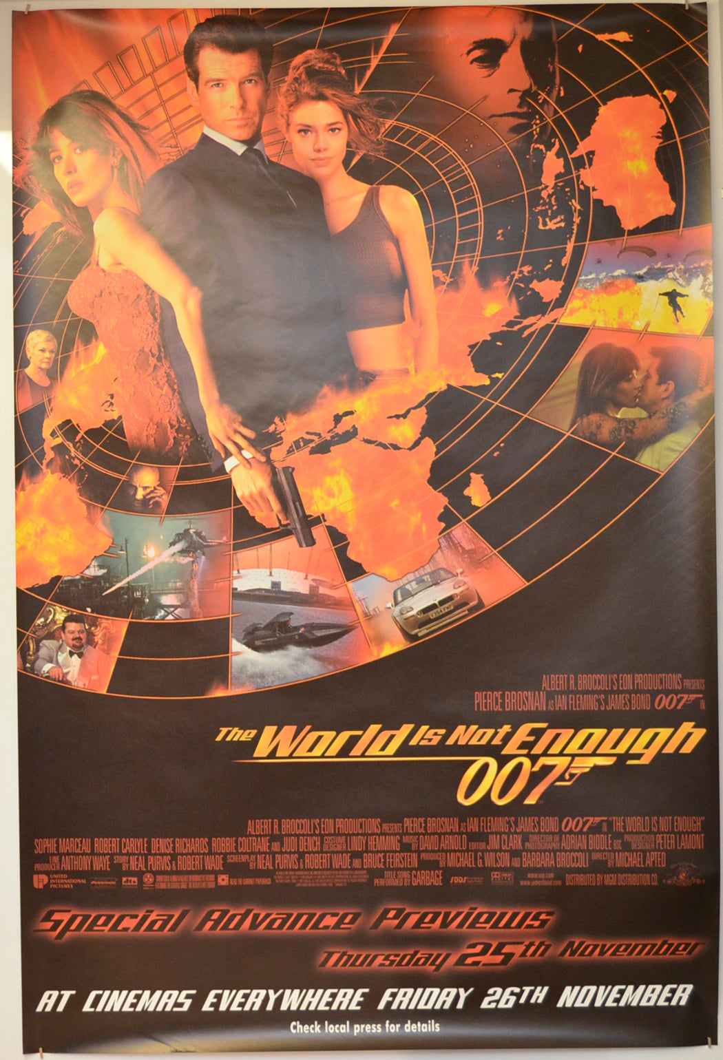 007 : The World Is Not Enough  (James Bond 007)  Original British 4 Sheet Poster  (Teaser / Advance Version) 