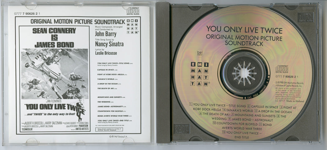 007 : YOU ONLY LIVE TWICE Original CD Soundtrack (Inside) 