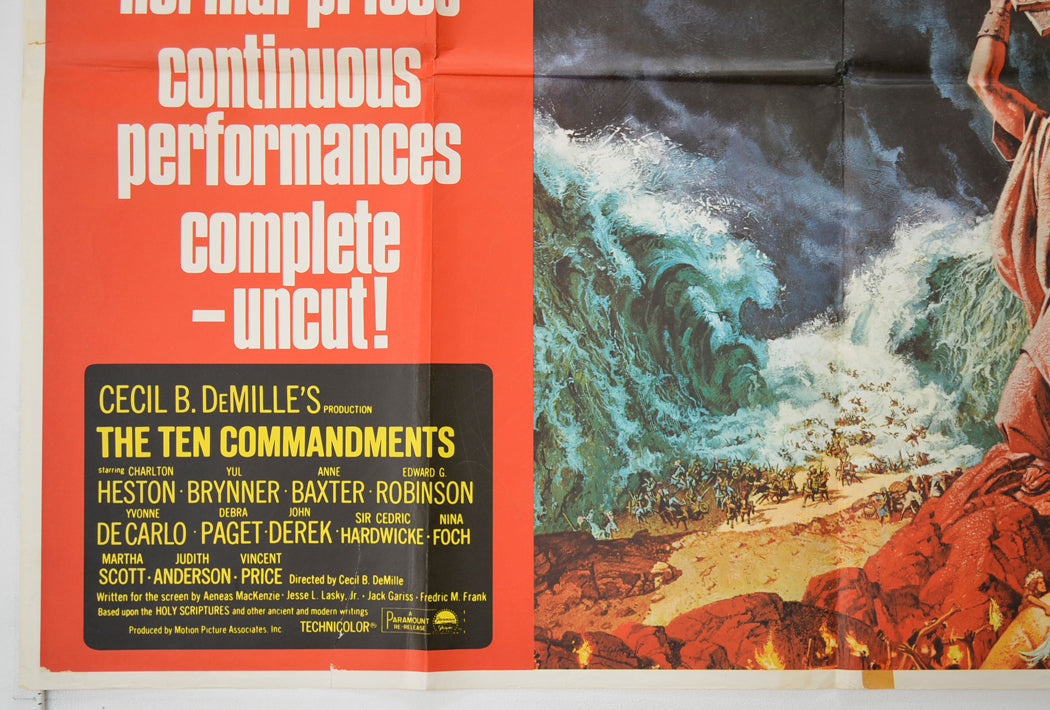 THE TEN COMMANDMENTS (Bottom Left) Cinema Quad Movie Poster 