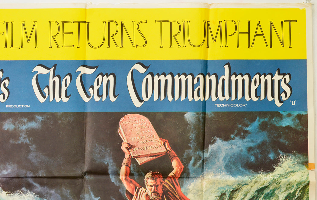 THE TEN COMMANDMENTS (Top Right) Cinema Quad Movie Poster 