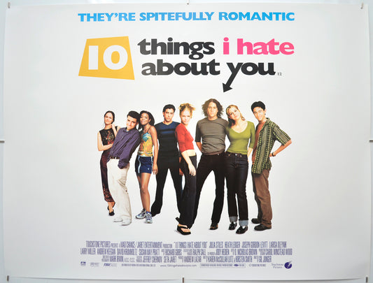 10 Things I Hate About You  - Original Quad Poster - Film Poster - Movie Poster