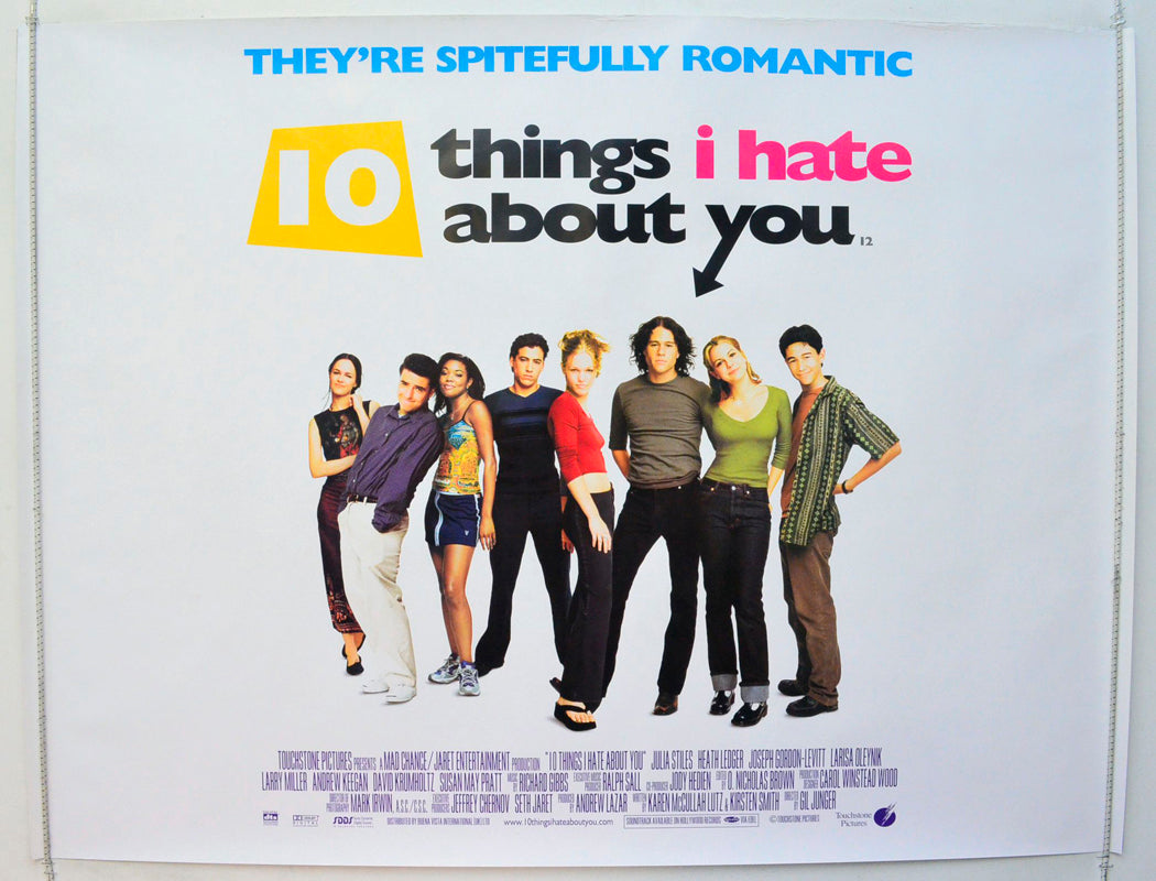 10 Things I Hate About You Original British Quad Poster - Film Poster - Movie Poster 