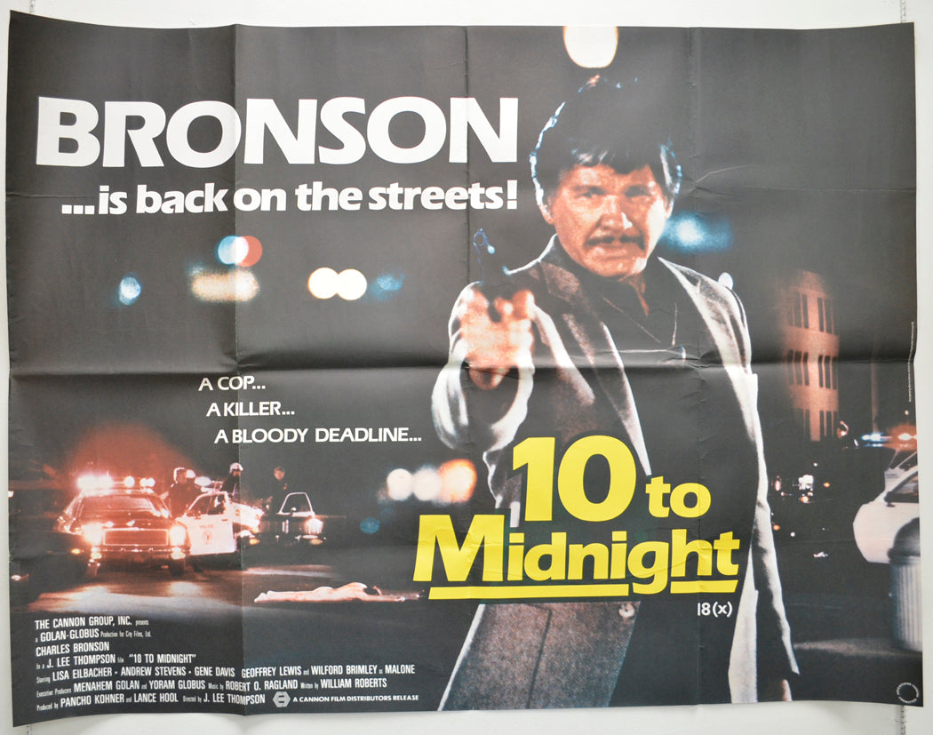 10 To Midnight Original Quad Poster - Film Poster - Movie Poster  