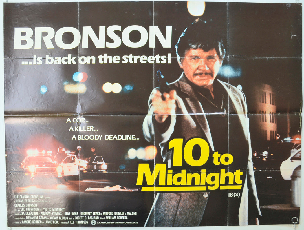 10 To Midnight   Original Quad Poster - Film Poster - Movie Poster 