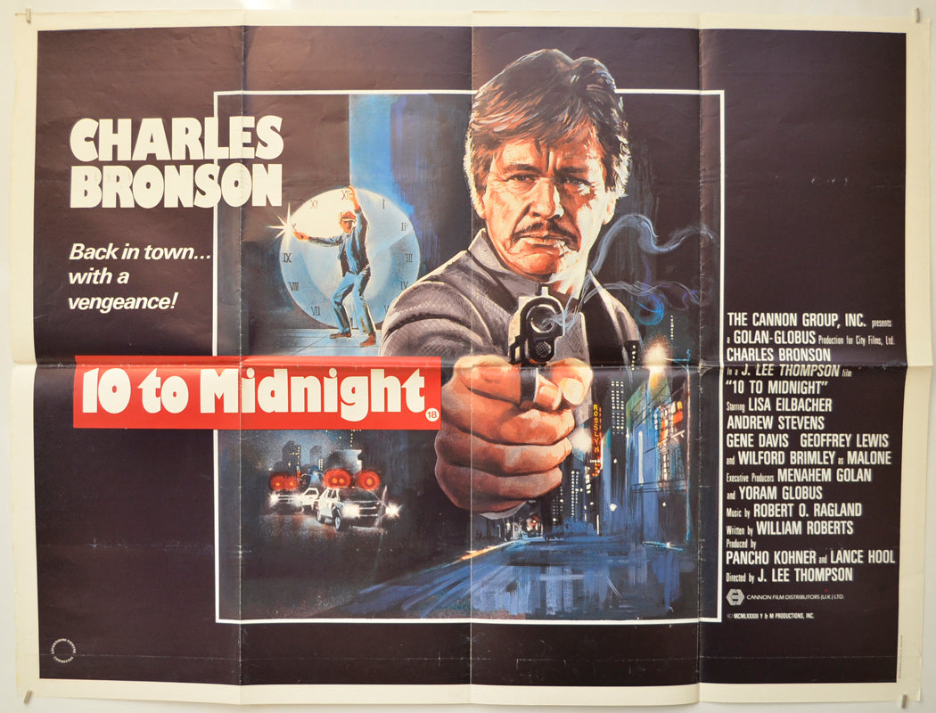 10 To Midnight Original Quad Poster - Film Poster - Movie Poster  