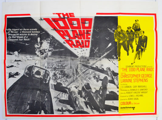 The 1000 Plane Raid  Original British Quad Poster - Film Poster - Movie Poster 