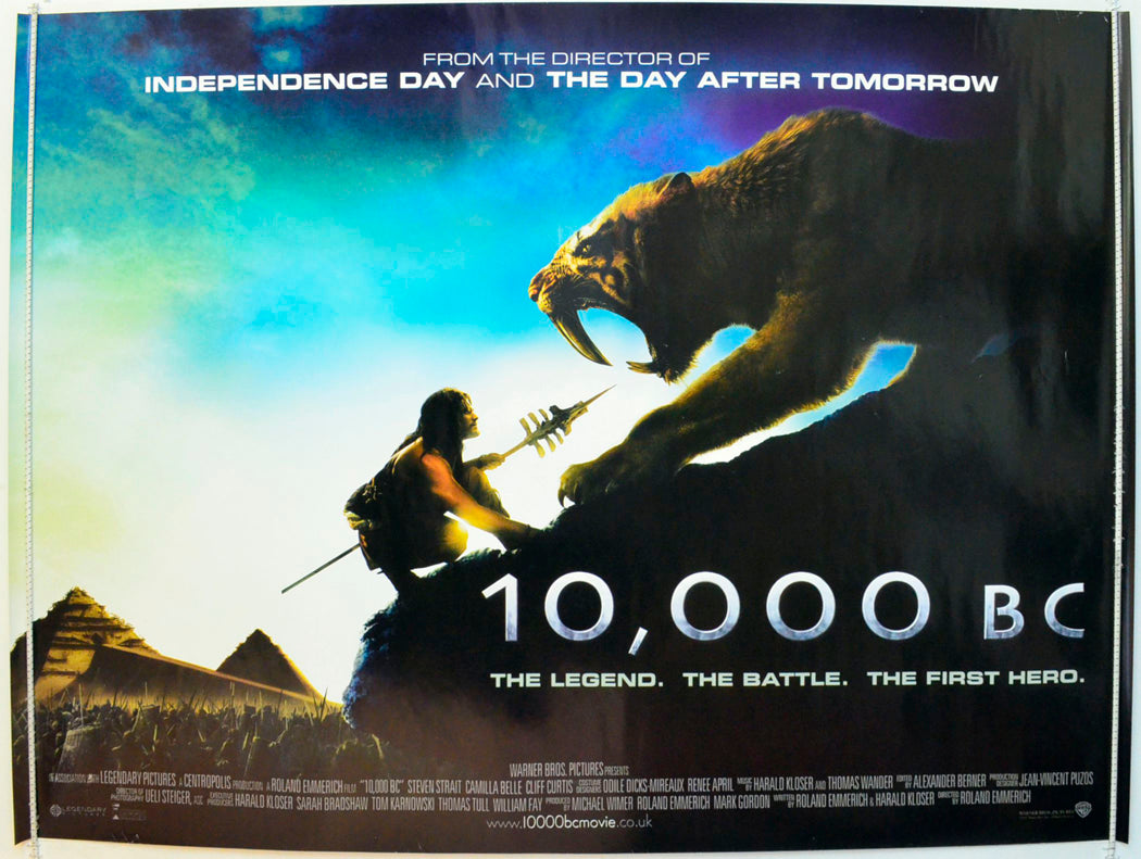 10,000 BC Original British Quad Poster - Film Poster - Movie Poster 