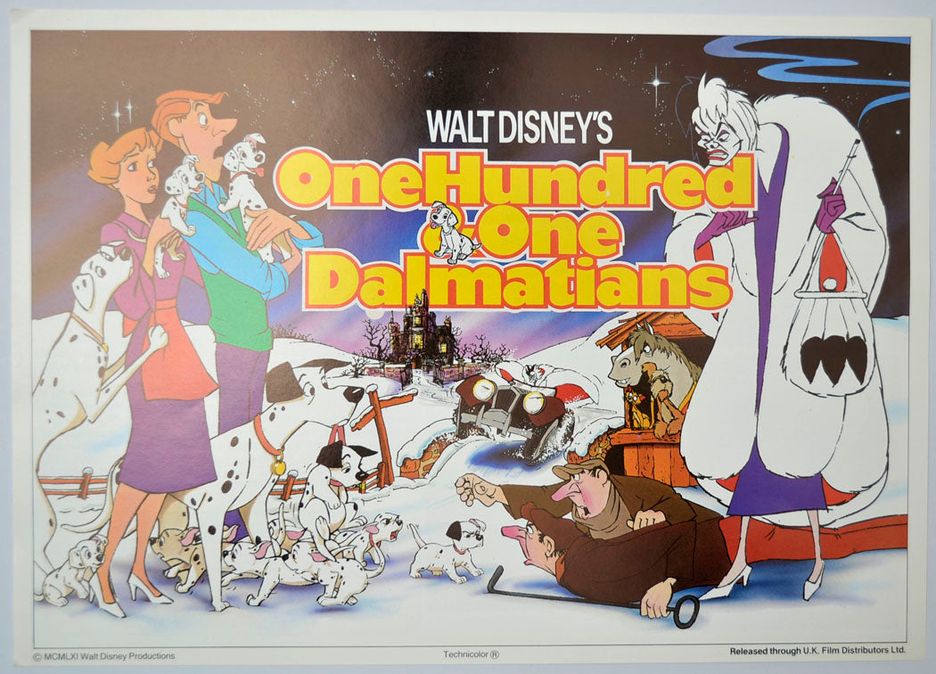 One Hundred and One Dalmatians (a.k.a. 101 Dalmatians) Original Cinema Exhibitors Synopsis / Credits Sheet (UK)