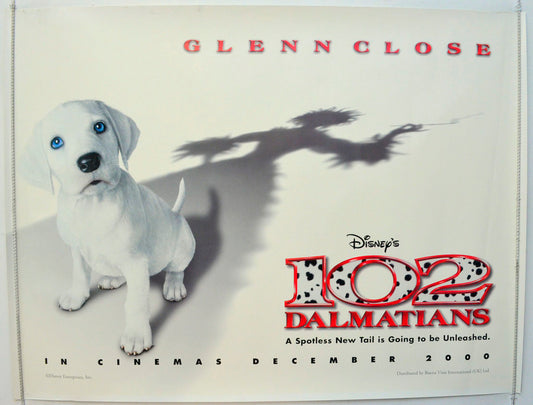 102 Dalmatians  (Teaser / Advance Version)   Original British Quad Poster - Film Poster - Movie Poster 