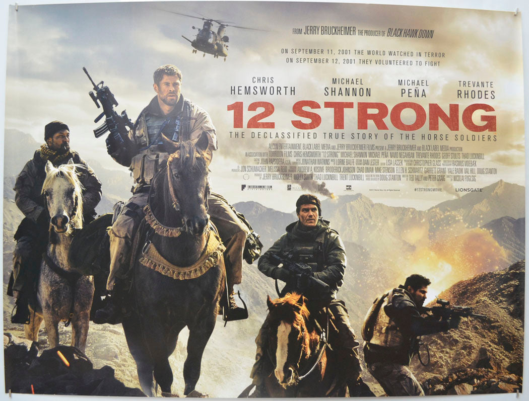 12 Strong  Original Quad Poster - Film Poster - Movie Poster