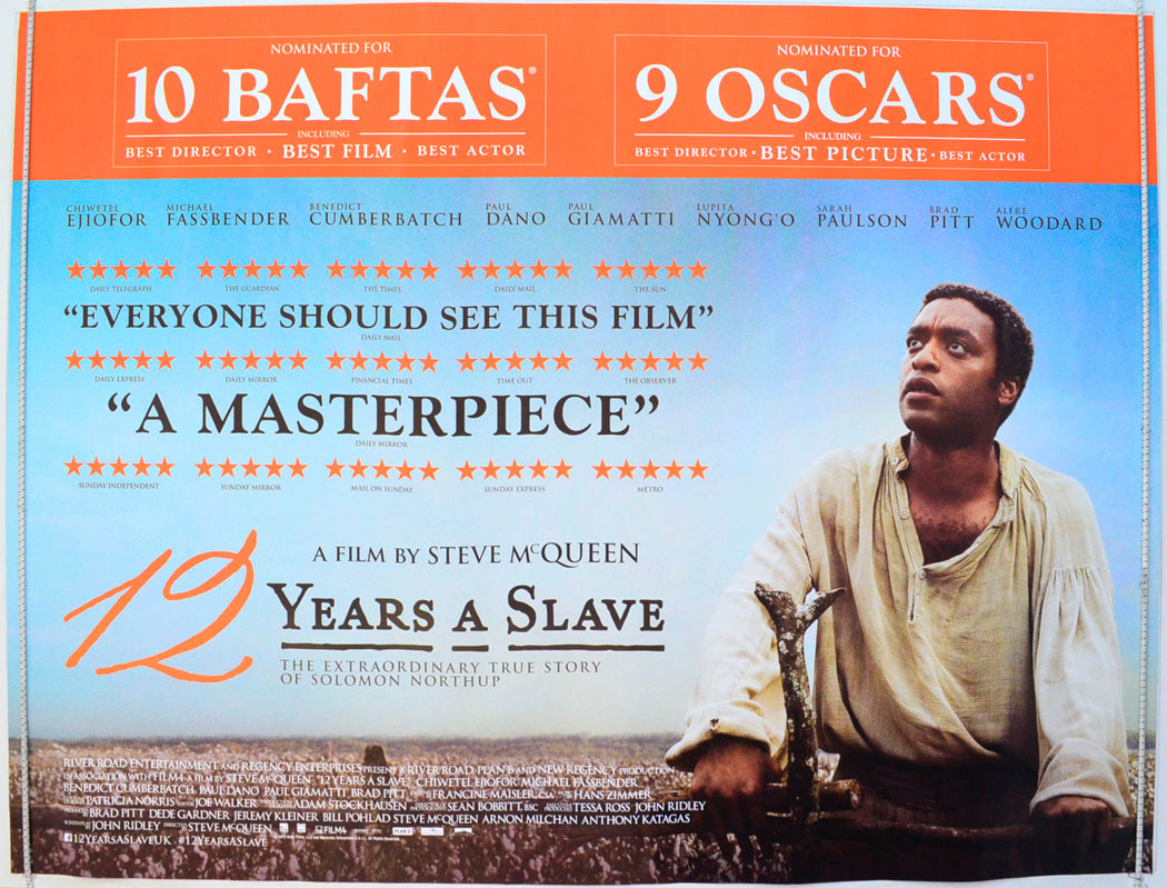 12 Years A Slave  (Awards Version)   Original British Quad Poster - Film Poster - Movie Poster 