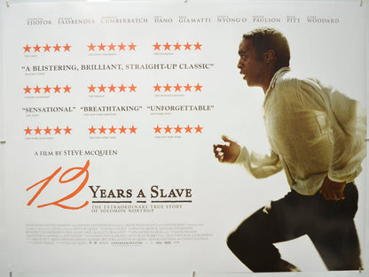 12 Years A Slave - Original Quad Poster - Film Poster - Movie Poster