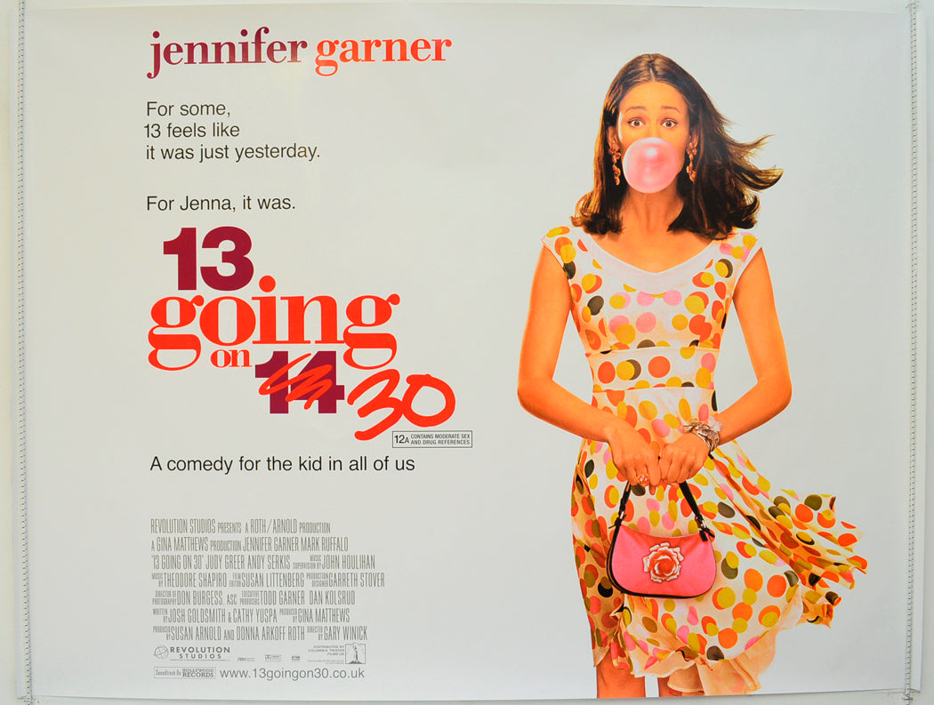 13 Going On 30 Original Quad Poster - Film Poster - Movie Poster  