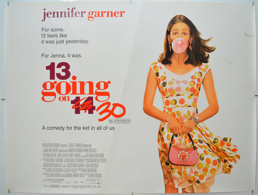 13 Going On 30 Original Quad Poster - Film Poster - Movie Poster