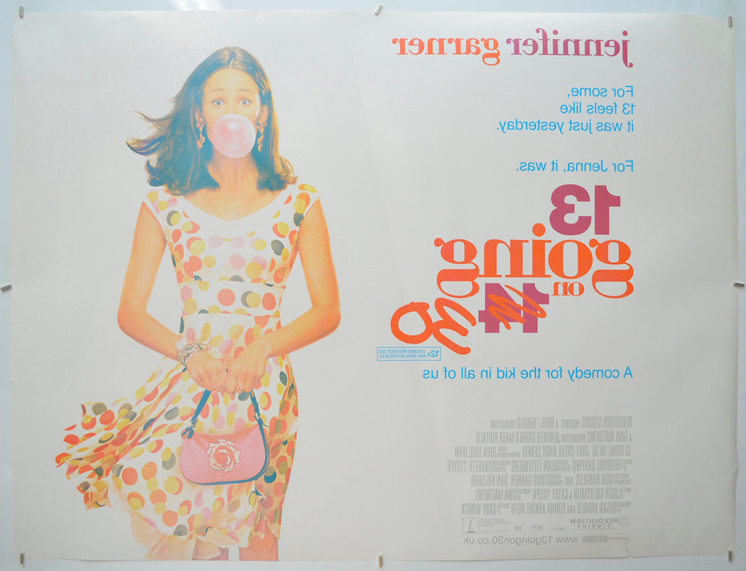 13 GOING ON 30 (Back) Cinema Quad Movie Poster 