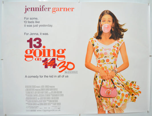 13 Going On 30 Original Quad Poster - Film Poster - Movie Poster