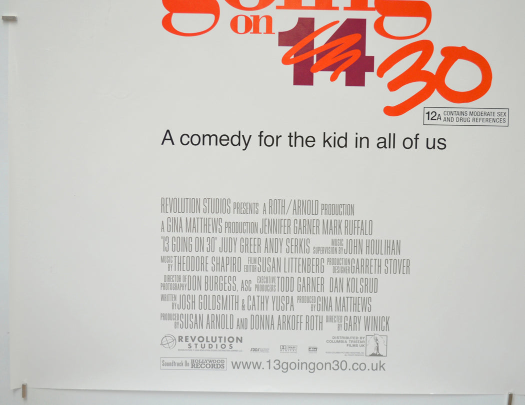 13 GOING ON 30 (Bottom Left) Cinema Quad Movie Poster 