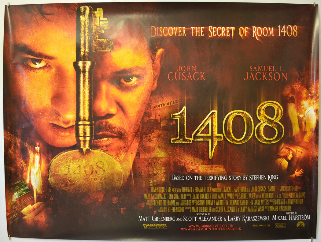 1408 Original Quad Poster - Film Poster - Movie Poster  