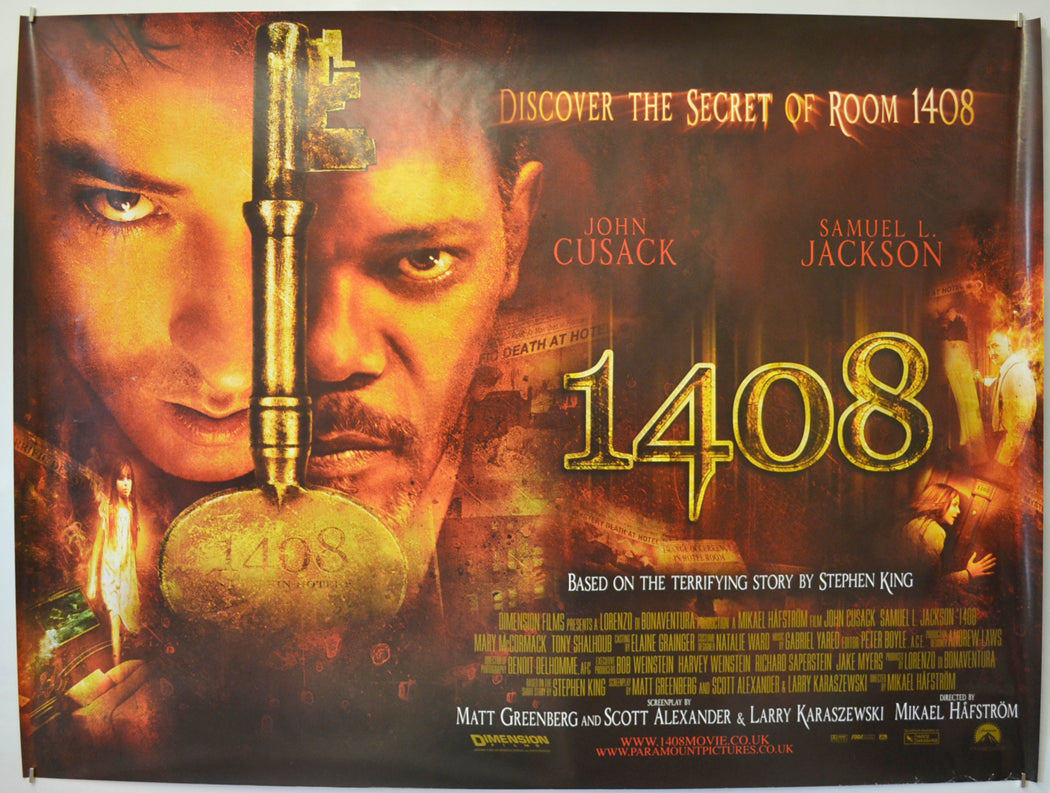 1408 Original Quad Poster - Film Poster - Movie Poster  