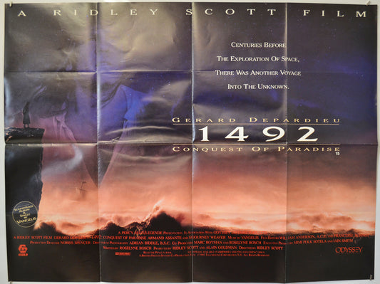 1492 : The Conquest Of Paradise  Original Quad Poster - Film Poster - Movie Poster