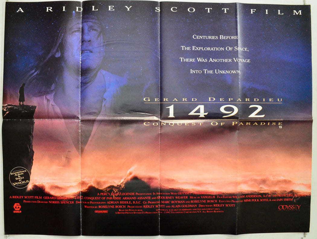 1492 : The Conquest Of Paradise Original British Quad Poster - Film Poster - Movie Poster 