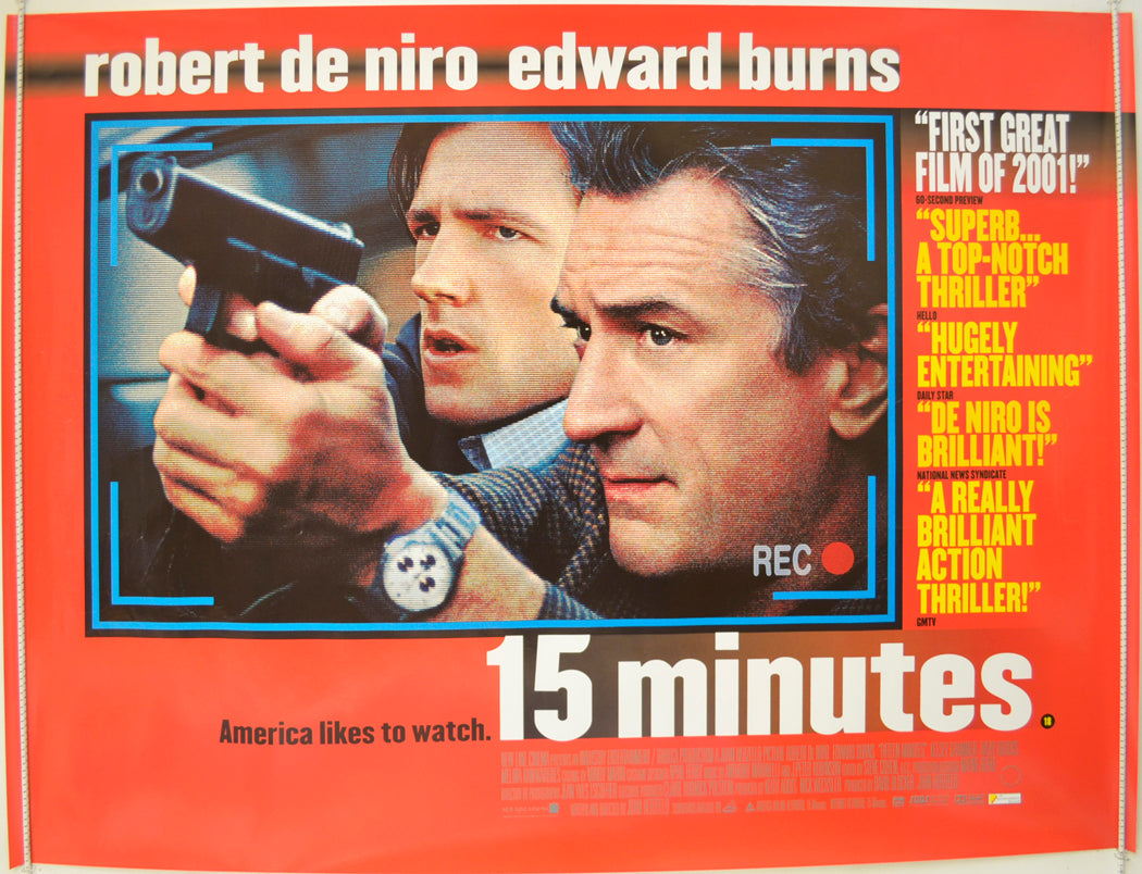 15 Minutes  Original Quad Poster - Film Poster - Movie Poster 