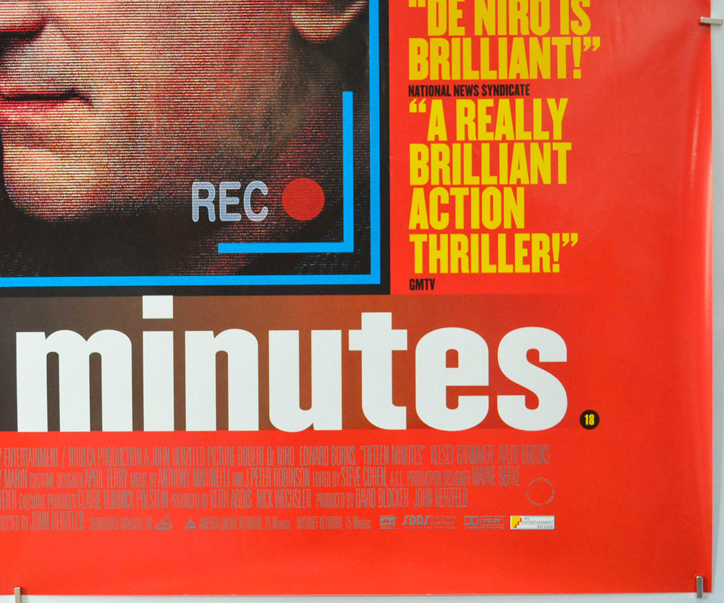 15 MINUTES (Bottom Right) Cinema Quad Movie Poster 