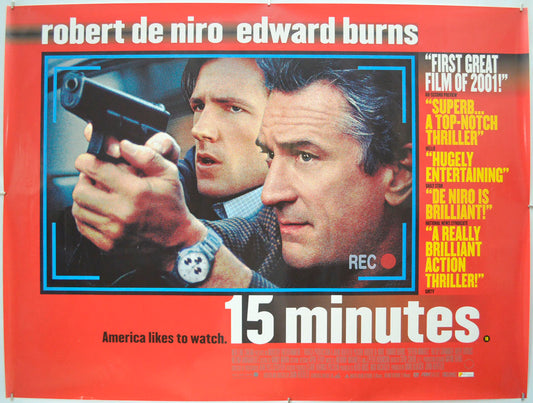 15 Minutes Original Quad Poster - Film Poster - Movie Poster