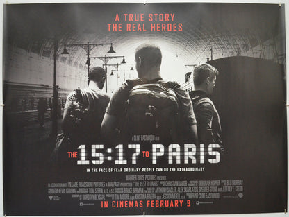 The 15:17 To Paris - Original Quad Poster - Film Poster - Movie Poster